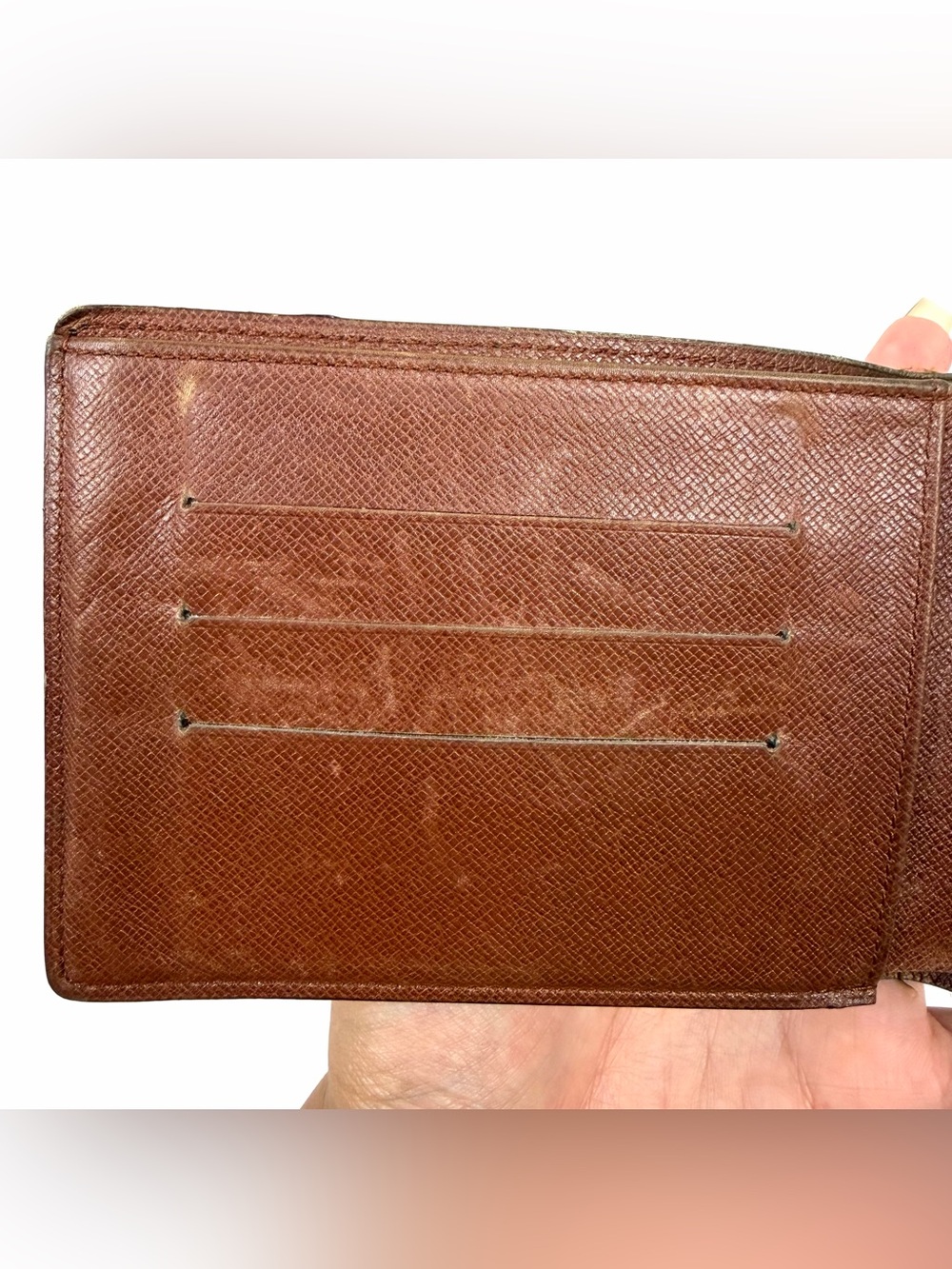 Authentic Louis Vuitton Monogram Pattern Coated Canvas Compact Wallet - Picture 3 of 14